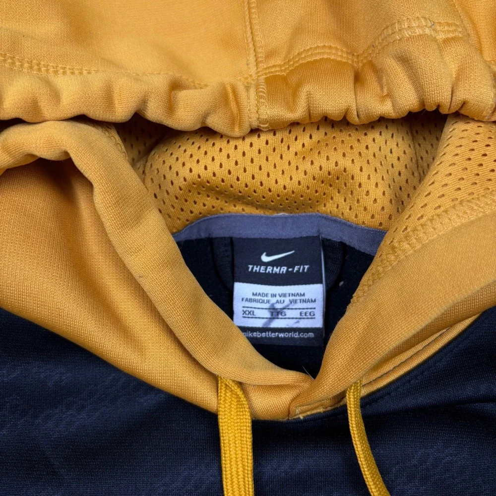 Nike Missouri Tigers Hoodie Men XXL Black Yellow Therma-Fit Pullover